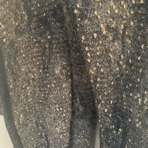 EILEEN FISHER Black Gold Mohair Wool Cardigan XS - Picture 4 of 7